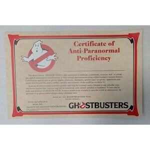 Ghostbusters 1984 Movie Prop Replica Certificate Ray Stantz Egon Spengler Print